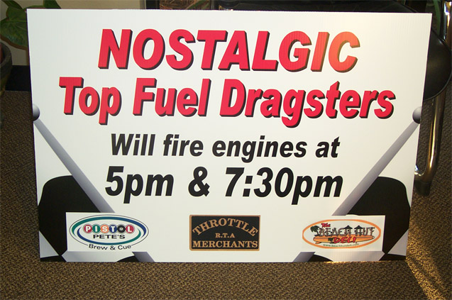 The Ridge Dragster Sign